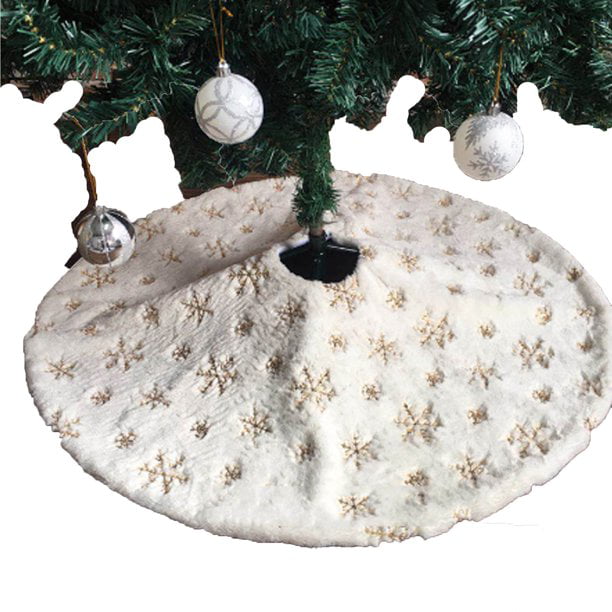 Soft Christmas Tree Skirt Base Floor Mat Cover XMAS Party Home Decor Ornaments
